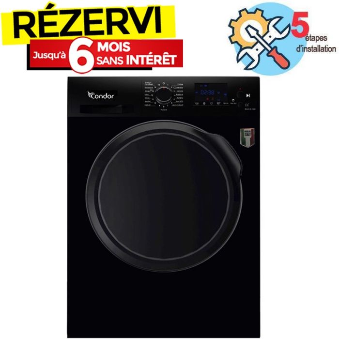 Lave linge Frontal CONDOR CON-F912IB 9Kg - Noir