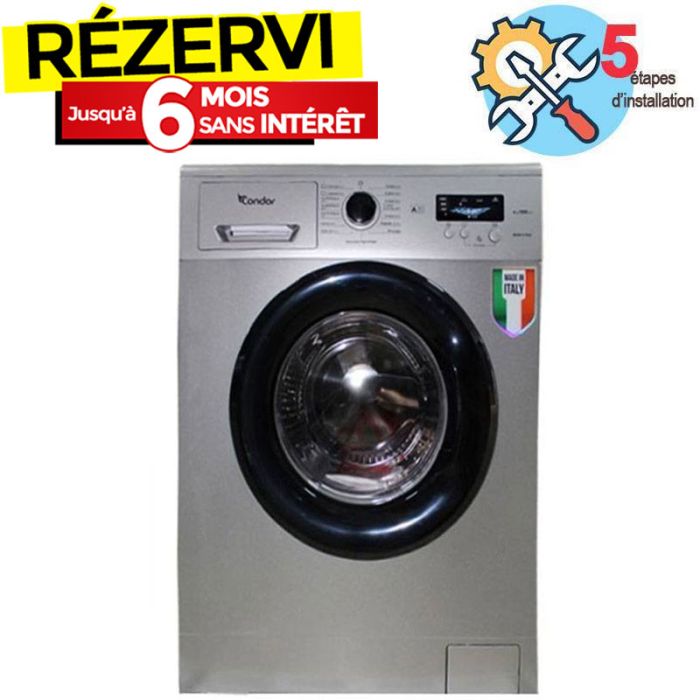 Lave linge Frontal CONDOR CON-G710S 7Kg - Silver