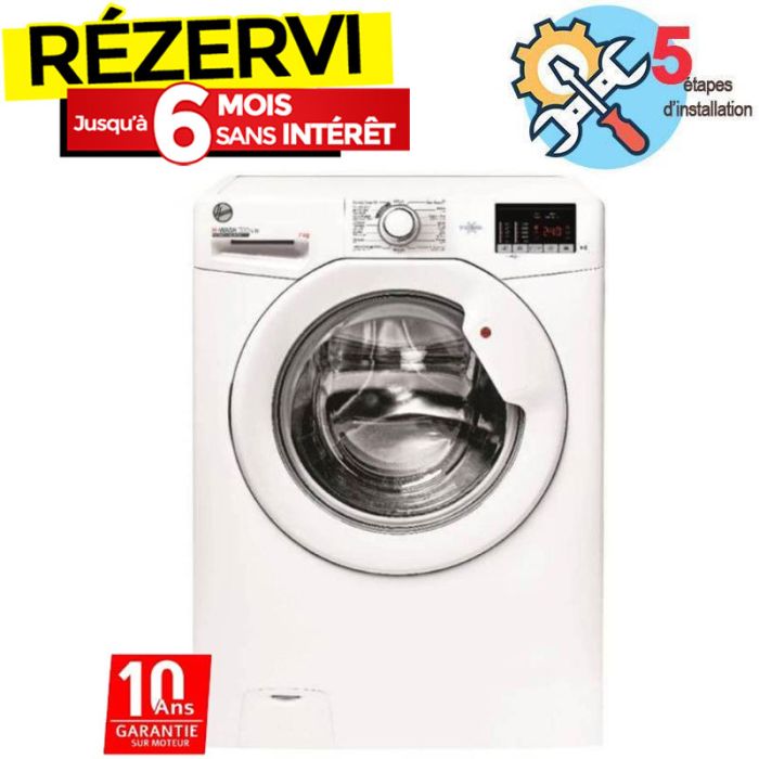 Lave Linge Frontal HOOVER H3W072D-04 7kg - Blanc