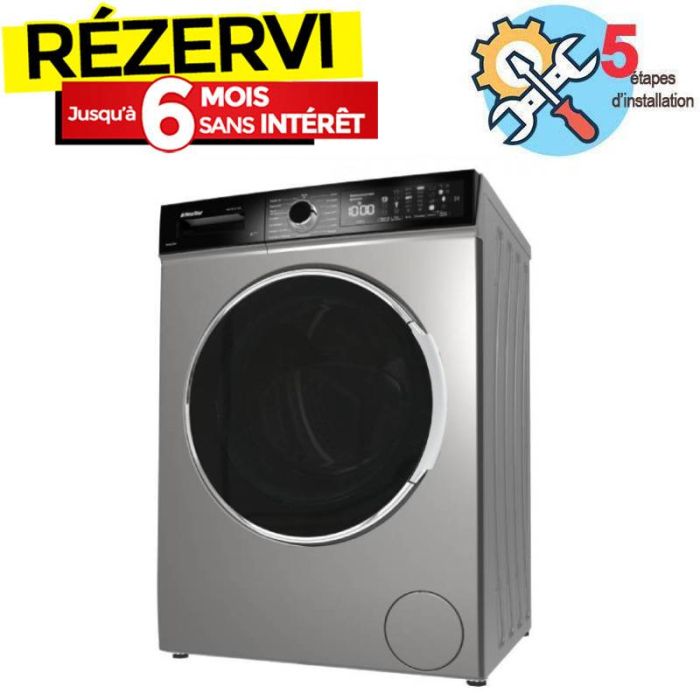 Lave linge Frontal Inverter NEWSTAR MFA1012CT3DS 10kg - Silver
