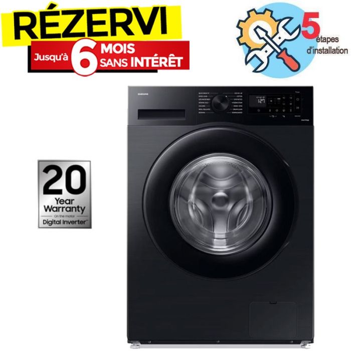 Lave Linge Frontal SAMSUNG WW90CG0EDABAS 9Kg - Noir