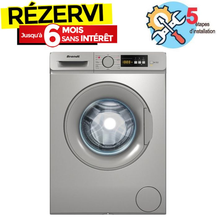 Lave Linge Frontal BRANDT BLF742S 7kg - Silver