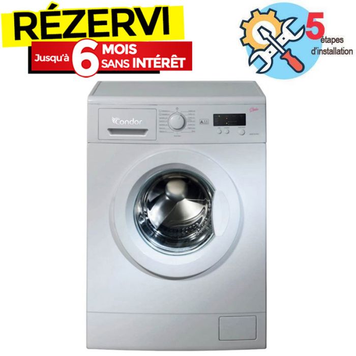 Lave linge Frontal CONDOR CON-G610S 6Kg - Silver