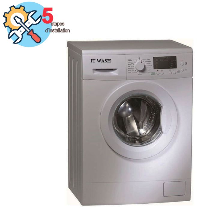 Lave Linge Frontale ITWASH ITG612S 6Kg - Silver