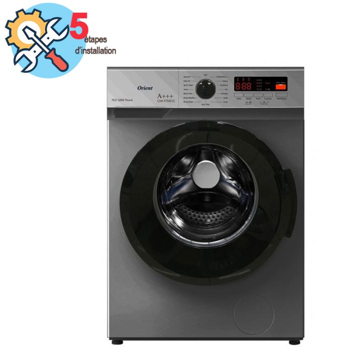 Lave Linge Frontale ORIENT OW-F7V03S 7Kg - Silver