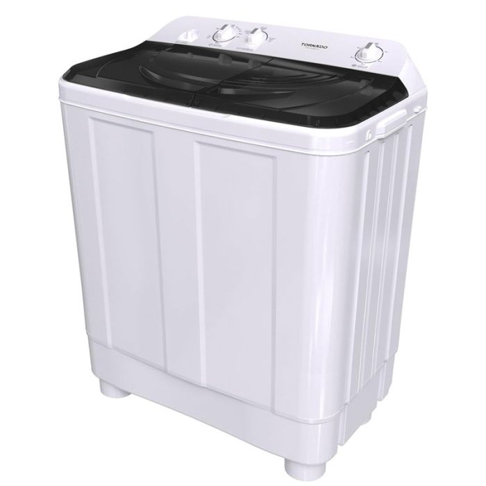 Lave Linge Semi-Automatique TORNADO TWH-Z12DNE-W 12Kg - Noir