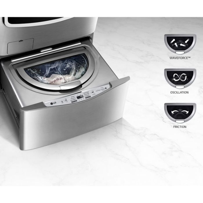 Lave linge Smart TWINWash LG F8K5XNK4 2Kg - Inox