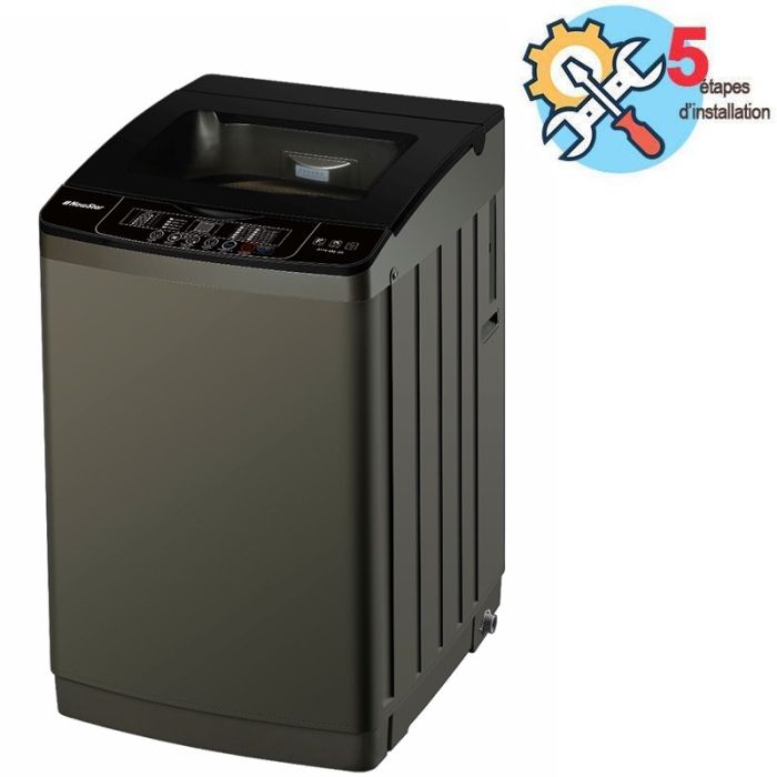 Lave Linge Top NEWSTAR AT14650DS 10kg - Dark Silver