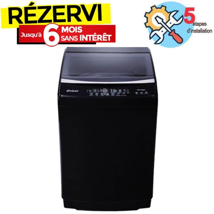 Lave linge Top ORIENT OW-T12B01 12kg - Noir