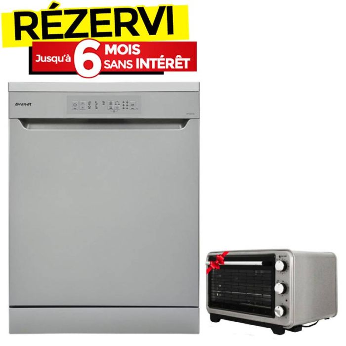 Lave Vaisselle BRANDT DFH135TDS 13 Couverts 6 Programmes - Silver