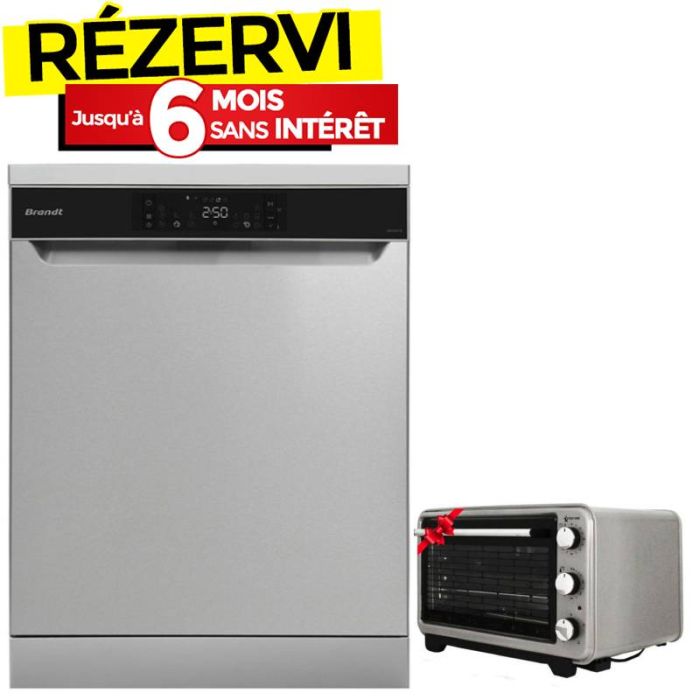 Lave Vaisselle BRANDT DFH147TX 14 couverts - Inox