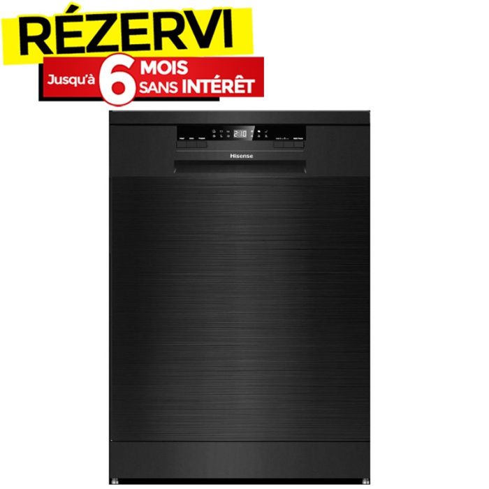 Lave Vaisselle HISENSE 15 Couverts HS623E90B - Noir