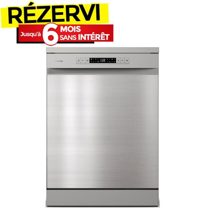 Lave Vaisselle HISENSE 15 Couverts HS623E90X - Inox