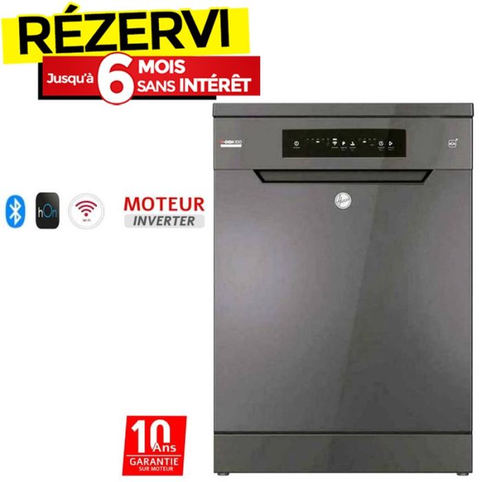 Lave vaisselle Inverter HOOVER 13 Couverts HF3E7L0A - Silver