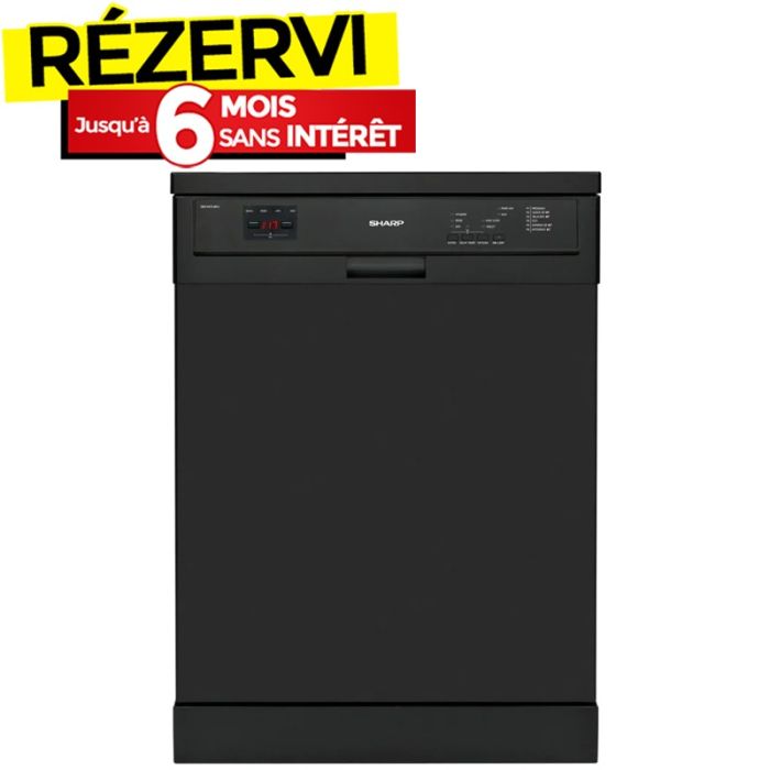 Lave Vaisselle SHARP QW-V615-BK2 15 Couverts - Noir