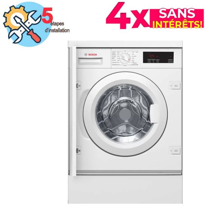 Lave Linge Encastrable Frontal BOSCH WIW24347FF 7Kg - Blanc