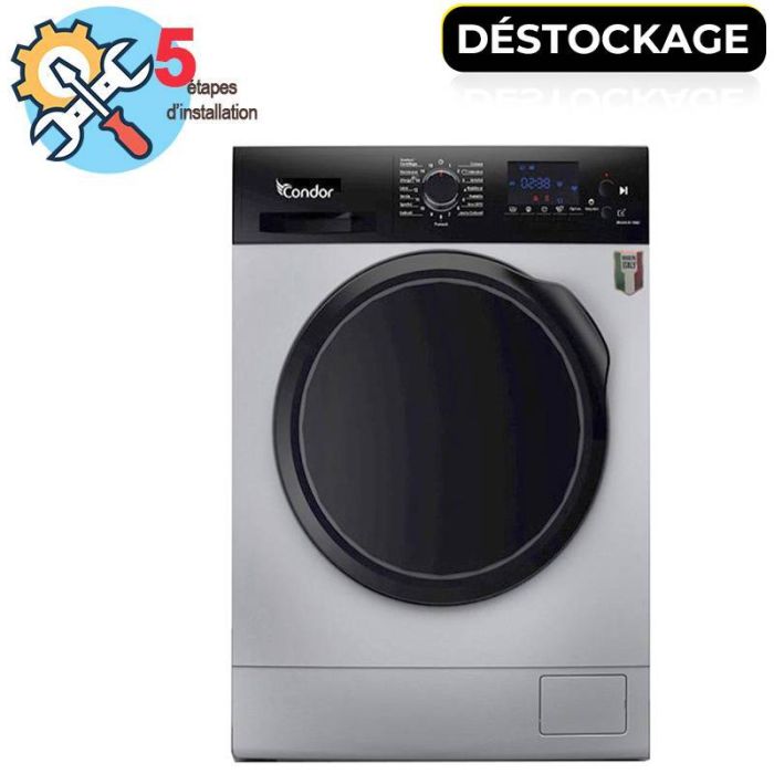 Lave linge Frontal CONDOR CON-F912DS-SIN 9Kg - Silver