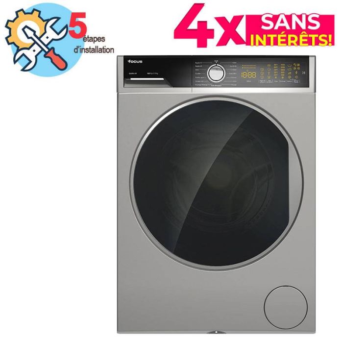 Lave linge Frontal FOCUS QUADRA 1411 11kg - Silver