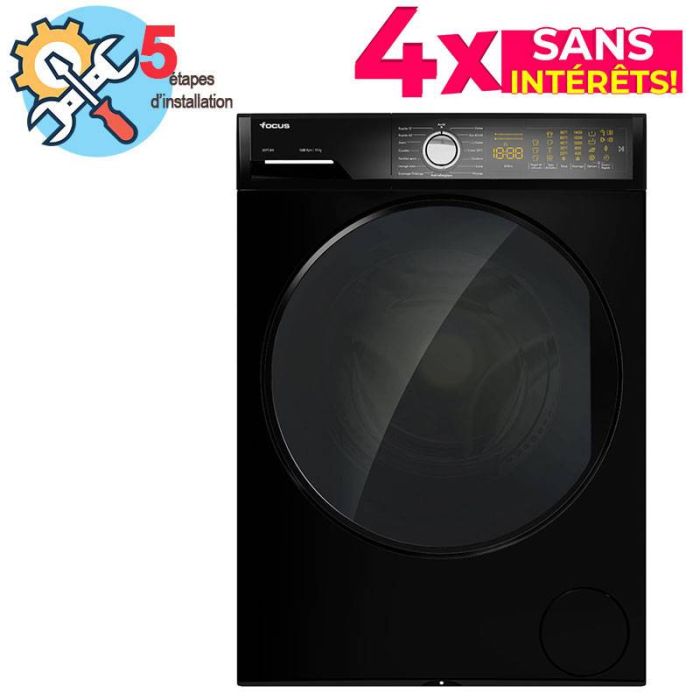 Lave linge Frontal FOCUS SOFT 1411 11kg - Noir