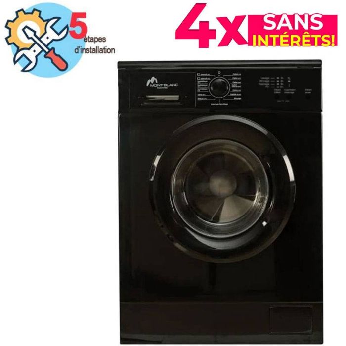 Lave Linge Frontal MONTBLANC BU844 6kg - Noir