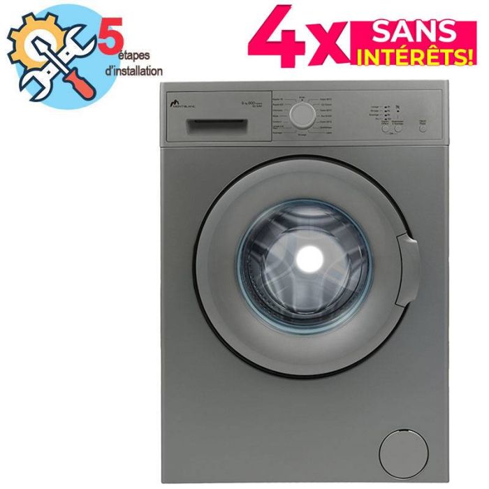 Lave Linge Frontal MONTBLANC SU844 6kg - Silver