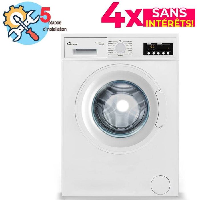 Lave Linge Frontal MONTBLANC WU1050 7kg - Blanc