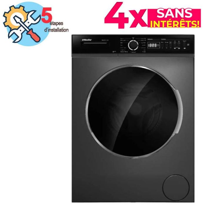 Lave linge Frontal NEWSTAR MFA0810CT2DS 8Kg - Silver