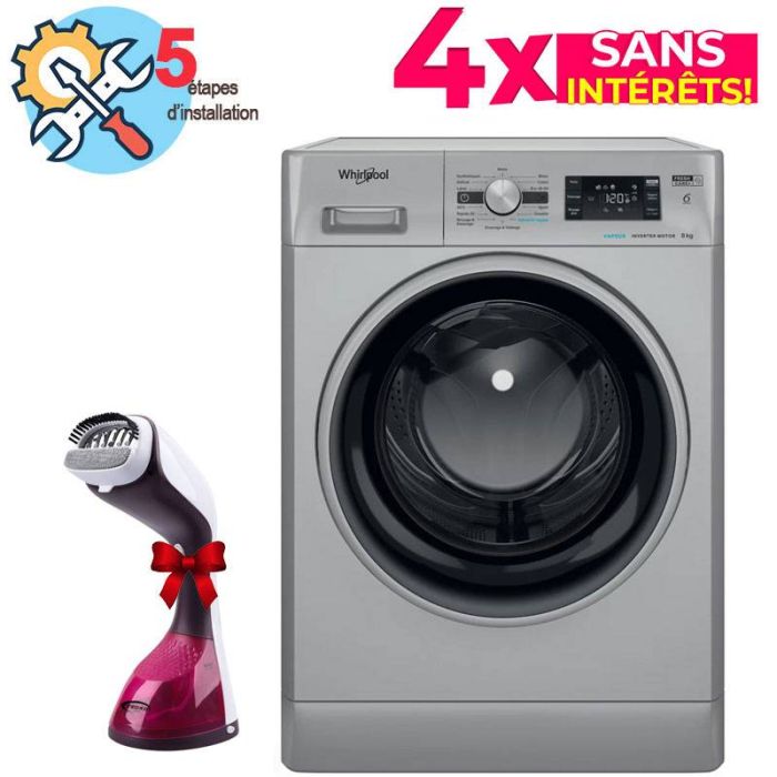 Lave linge Frontal WHIRLPOOL FFWB8248SBS-VNA 8kg - Silver