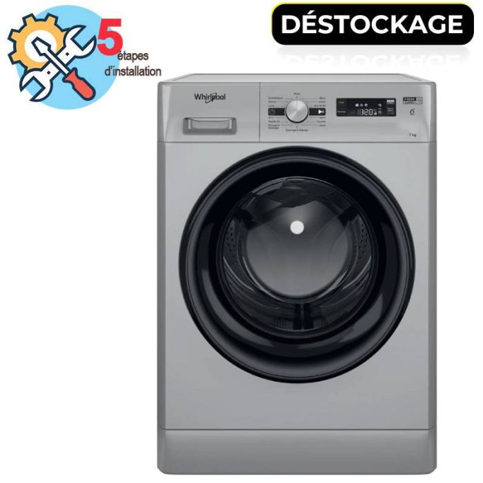 Lave linge Frontal WHIRLPOOL FFWS7235SB-NA-SIN 7kg - Silver