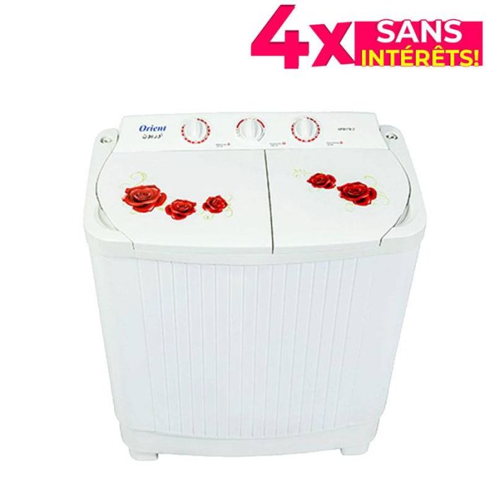 Lave Linge Semi-Automatique ORIENT XPB18-2 7Kg - Blanc