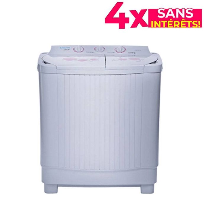 Lave Linge Semi-Automatique ORIENT XPB18-2G 7.5Kg - Gris