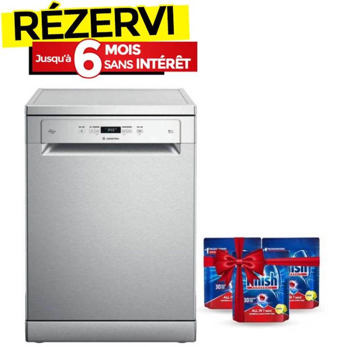 Lave Vaisselle ARISTON 14 Couverts LFC3C33WFX + 3x Paquets FINISIH