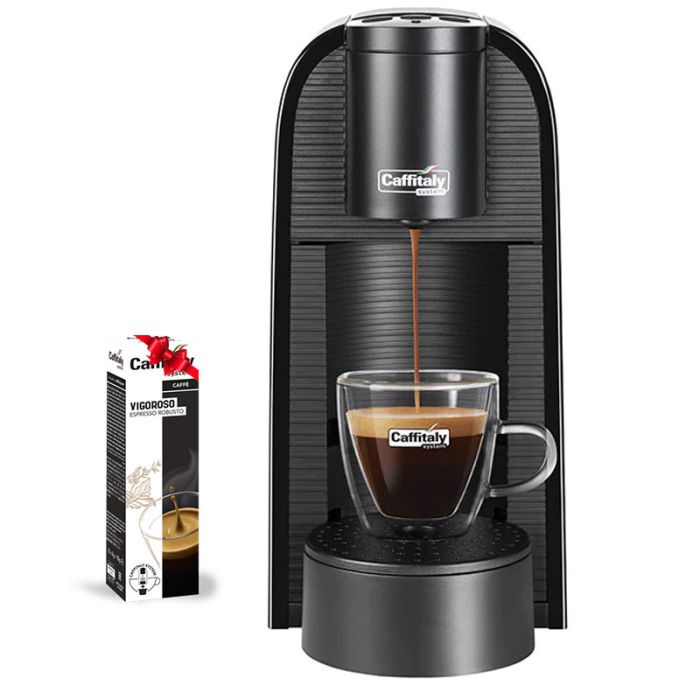 Machine à Café CAFFITALY VOLTA S36 1450W + Paquet De 10 Capsules Vigoroco