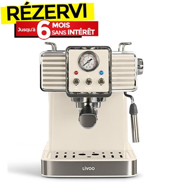 Machine à Café Expresso LIVOO DOD174C 1350W – Crème