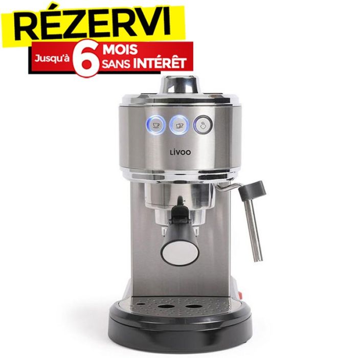 Machine à Café Expresso LIVOO DOD186 1350W - Gris