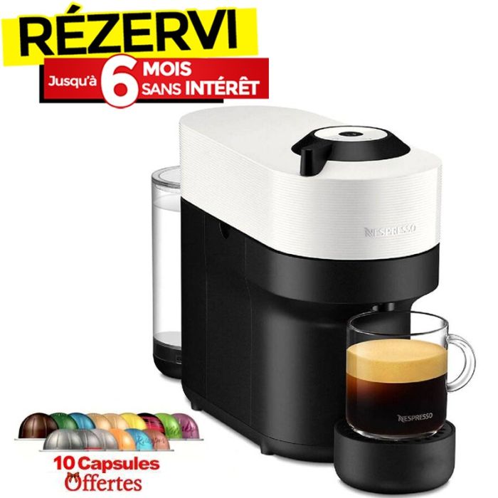 Machine à Café NESPRESSO Vertuo Pop 0.6L - Blanc
