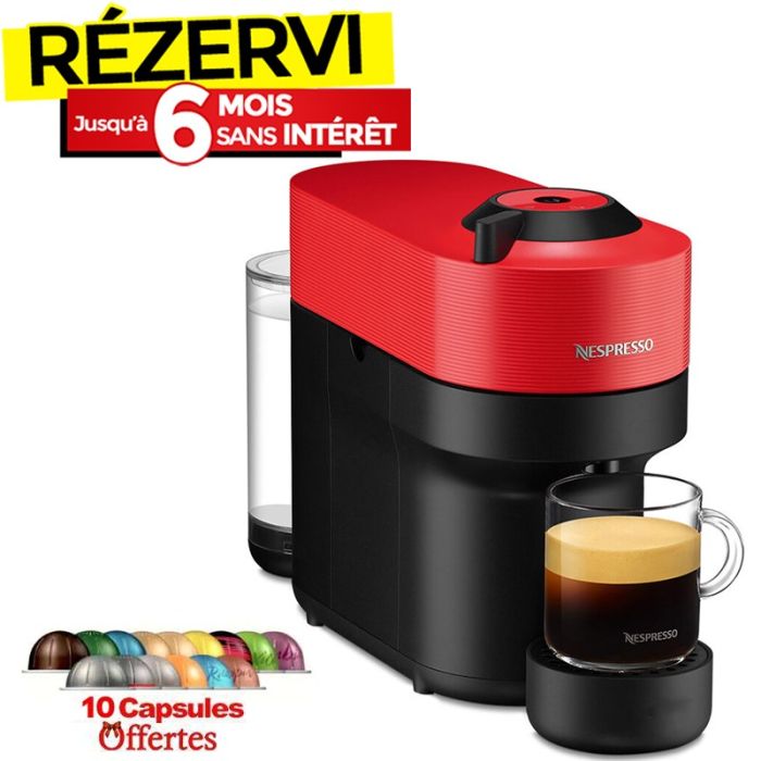 Machine à Café NESPRESSO Vertuo Pop 0.6L - Rouge