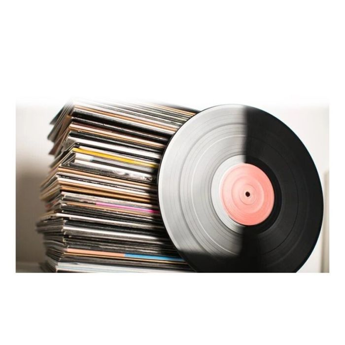 Mallette à disques en carton BIGBEN 30 disques vinyles - Rouge