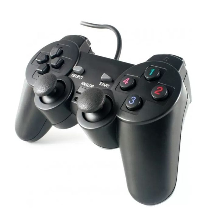 Manette de Jeu Filaire JEWAY 208 Avec Vibreur - Noir