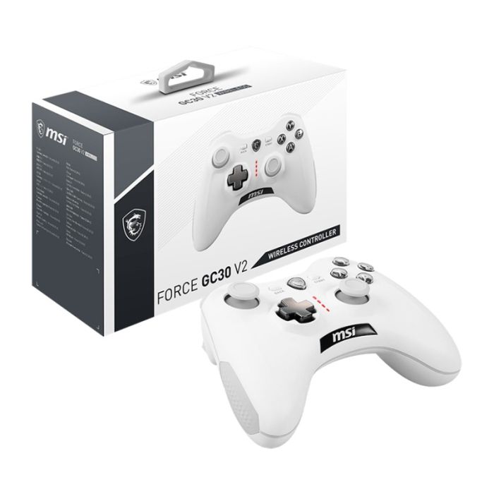 Manette de Jeu Sans Fil MSI FORCE GC30 V2 - Blanc