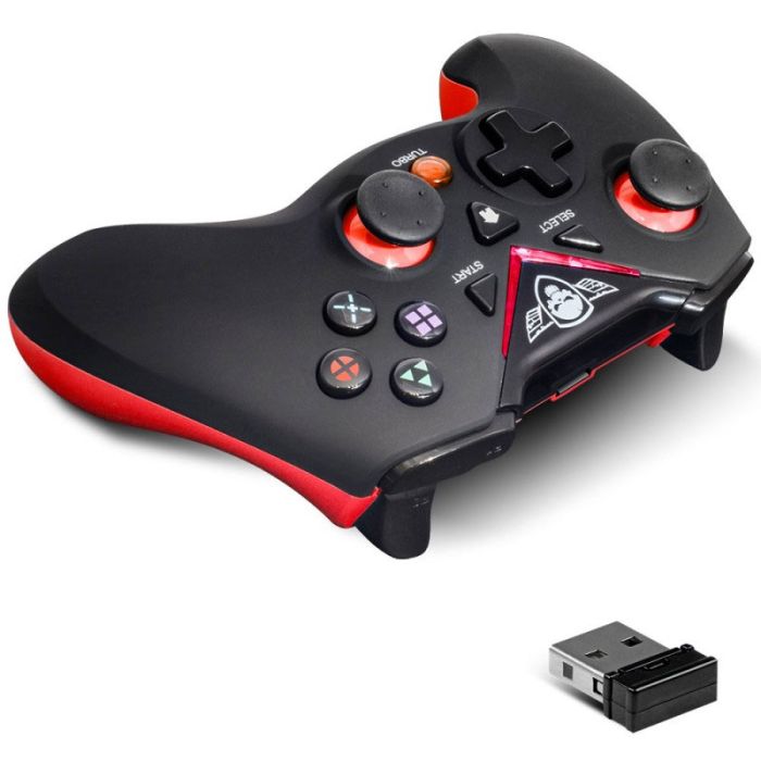 Manette de Jeu Sans Fil SPIRIT OF GAMER RFXPG Pour PS3/PC - Noir&Rouge