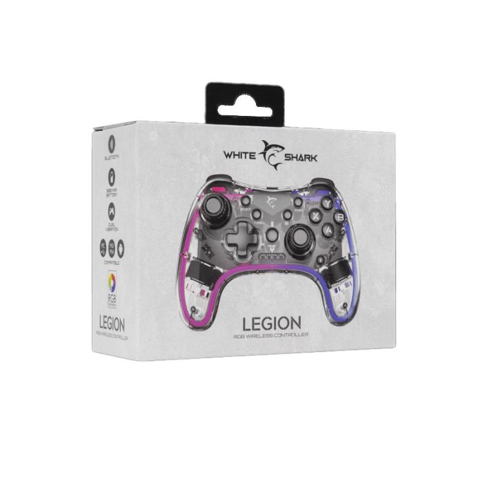 Manette de Jeu Sans Fil WHITE SHARK LEGION GPW-8039 PS4 - Transparent