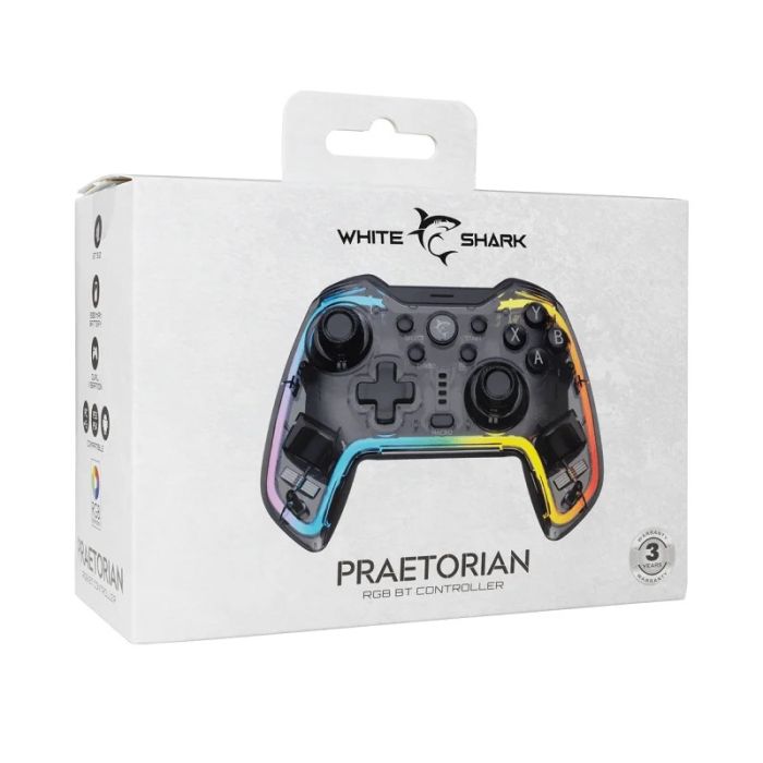 Manette de Jeu Sans Fil WHITE SHARK PRAETORIAN GPW-8040