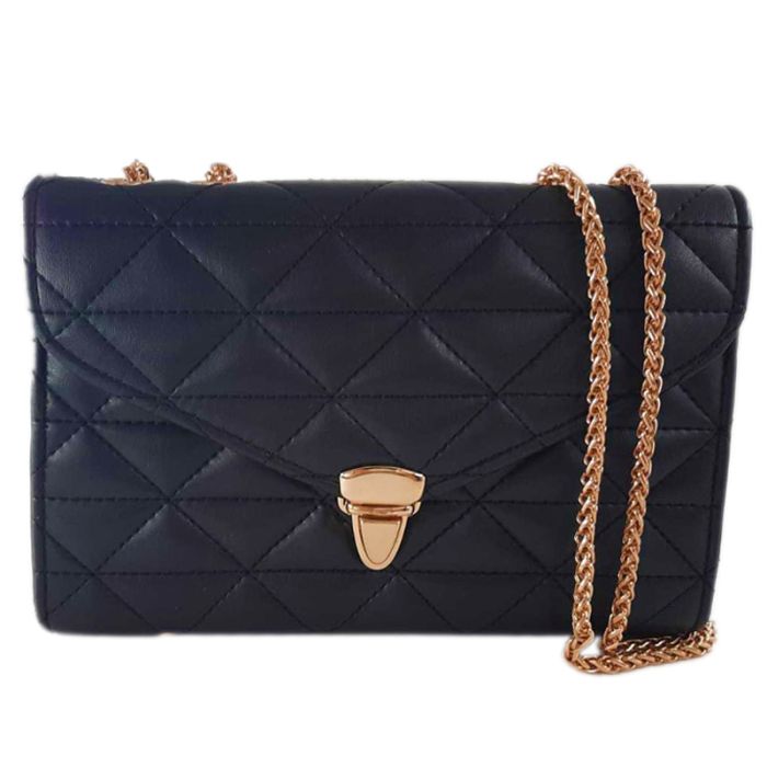 Sac Bandoulière MODALINE Marinette avec Chaine - Gold & Noir