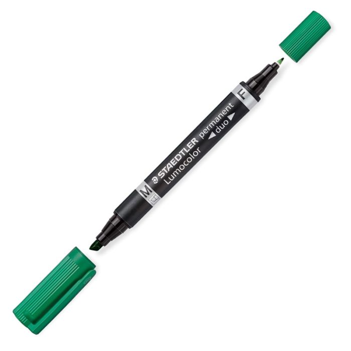 Marqueur permanent double pointe STAEDTLER Lumocolor permanent Vert