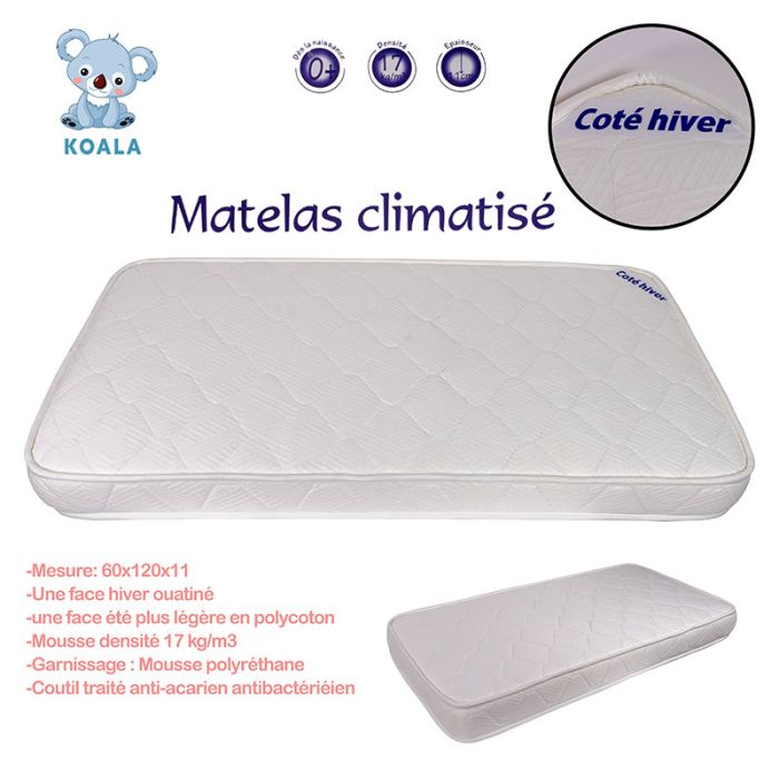 Matelas Climatisé KOALA 120 x 60 xm