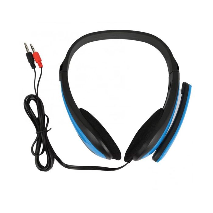 Micro Casque Filaire Avec 2  Jack - Bleu