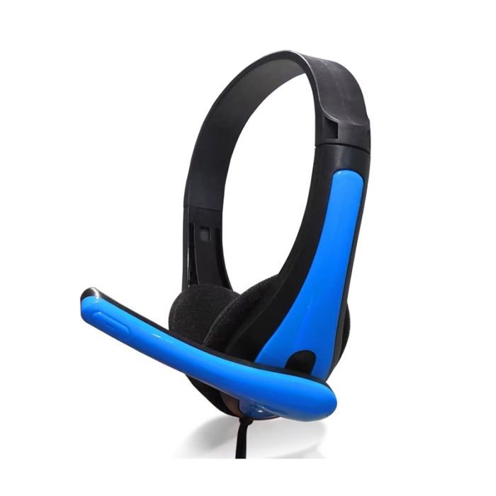 Micro Casque Filaire Avec 2  Jack - Bleu