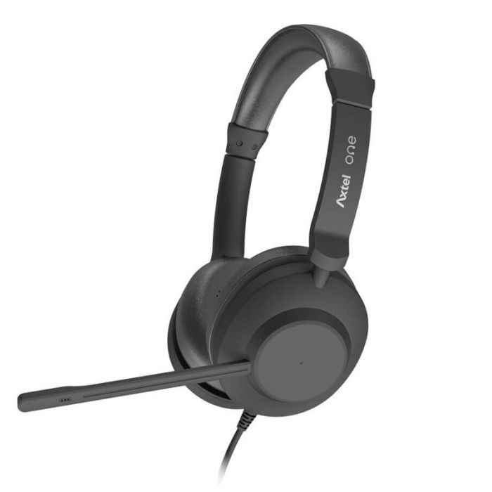 Micro Casque Filaire AXTEL ONE DUO USB - Noir