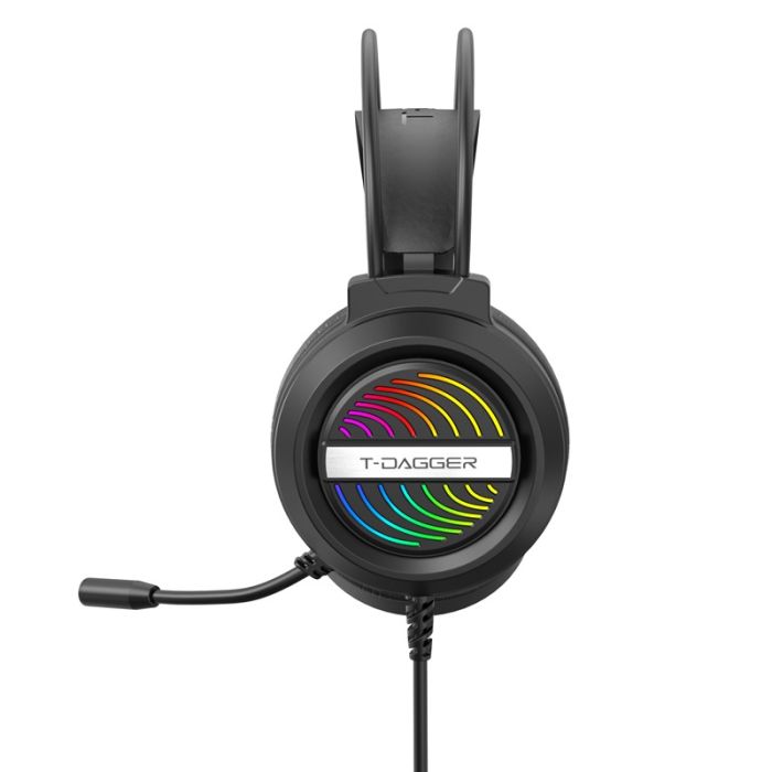 Micro Casque Filaire Gamer T-DAGGER REFORGE T-RGH218 RGB - Noir